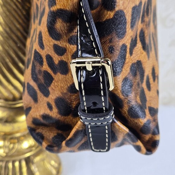 Dooney & Bourke Animal Print Small Logo Loc Sack Hobo Bag Single Strap Vintage - Picture 4 of 16